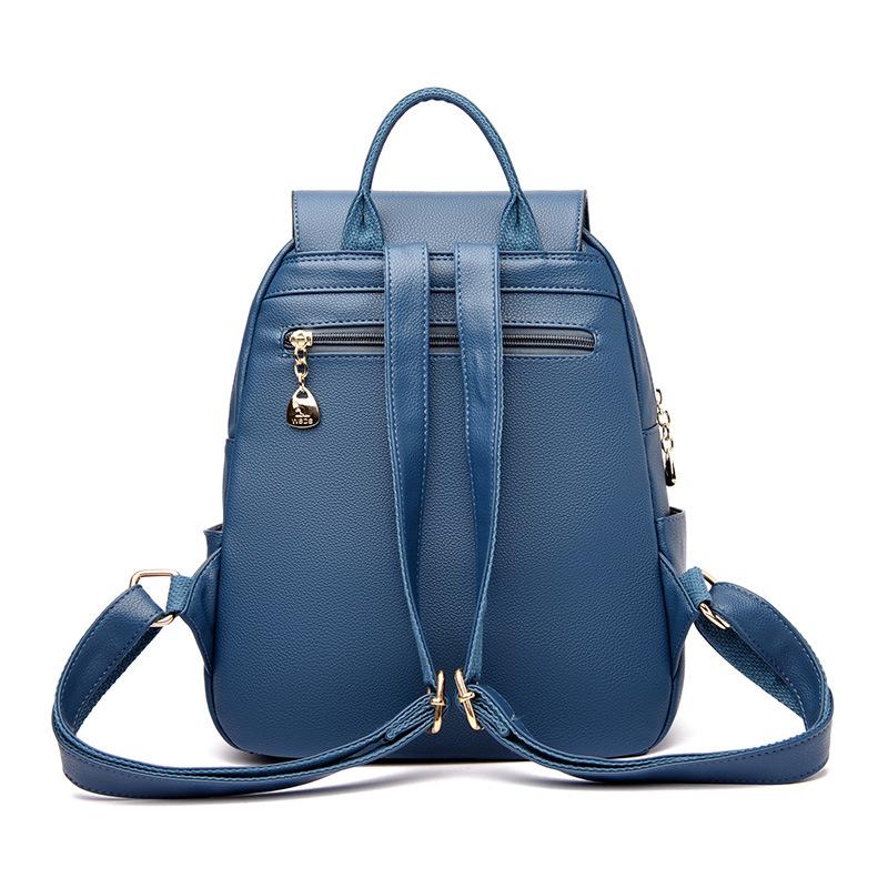 Popular Metal Flower Backpack New Style Trendy Diamond-set High-quality Women's Backpack Fashion Student Leather School Bag