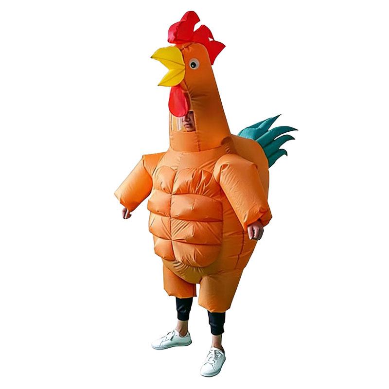 Colorful Inflatable Rooster Costume for Kids' Halloween and Stage Performances
