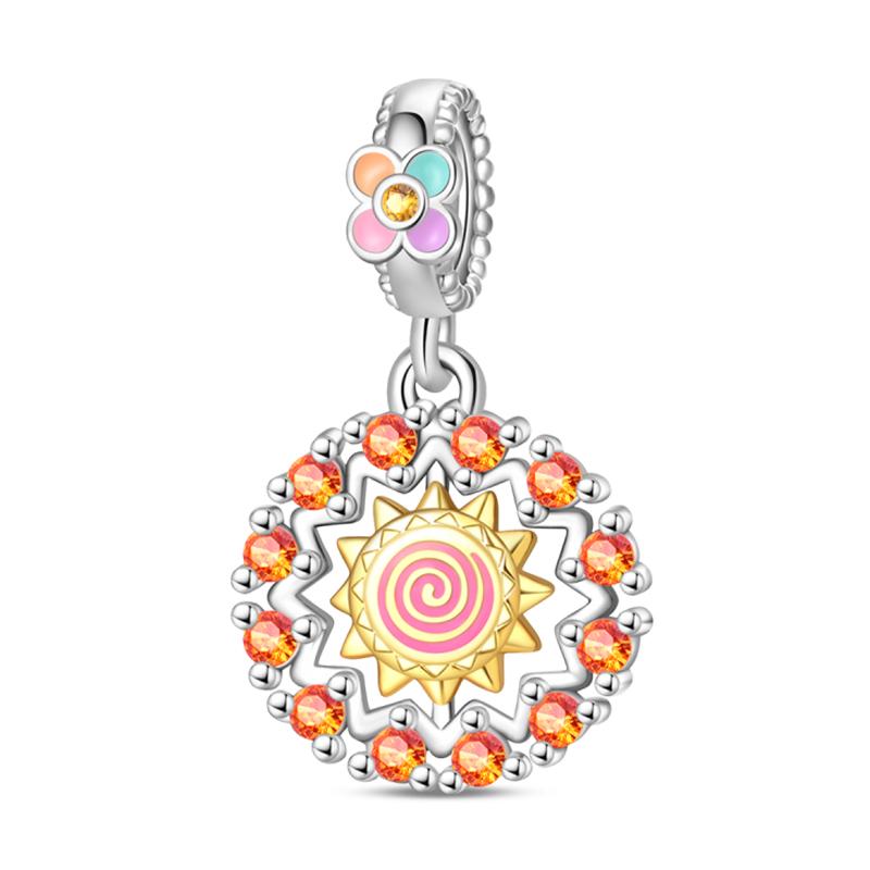 Weather 100% Copper Sunny Rainy Day Sunshine Cloud Charms Beads Pendants Fit 3Mm Bracelets Diy Making Fine Jewelry