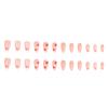 French White Edge Polka Dot Bow, Gentle Love, Whitening And Sweet New Year Atmosphere, 24 Pieces Of Wearable Nail Patches