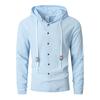 Men's Hooded Linen Blend Shirt, Loose Fit Button-Up Shirt, Long Sleeve Wrinkle-Free Moisture Wicking Casual Top