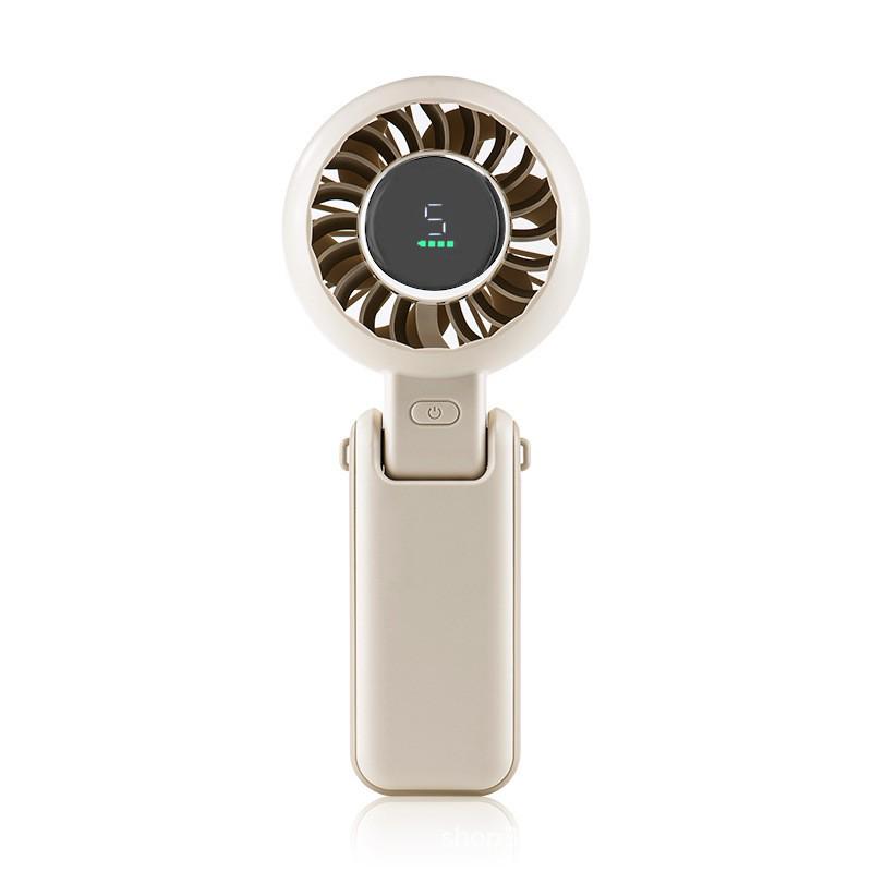 Five-Speed Portable High-Power Handheld & Desktop Fan with Display Screen