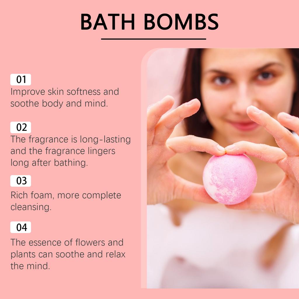 OceAura Bath Bubble Balls Merry Christmas Gifts for Women Dirt Remover Natural Organic Rosemary Lavender Rose Scented Bath Ball
