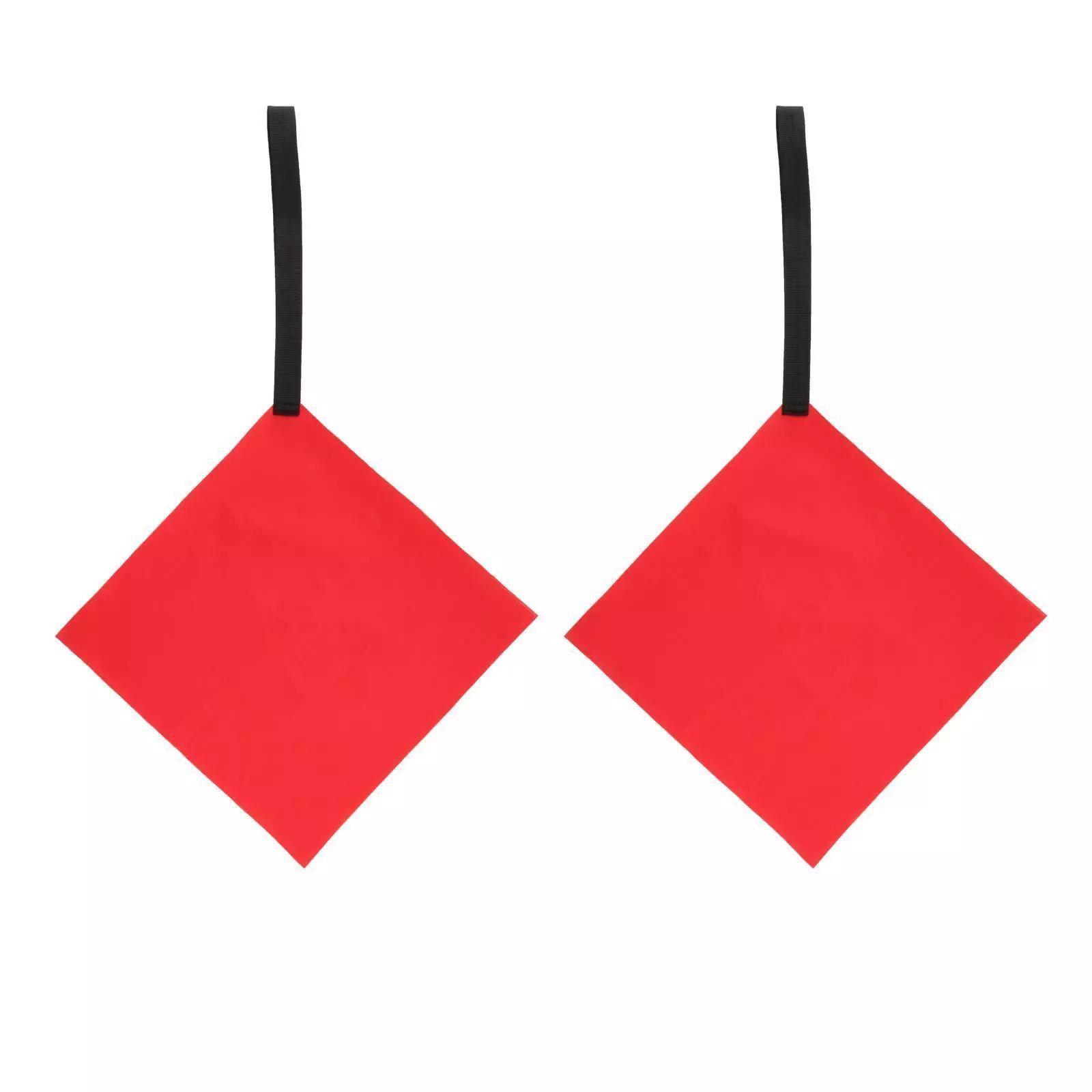 

2Pcs Kayak Safety Travel Flags With Webbing Redness Warning Flags Tow Flags Hooked Kayak Flag for Kayak Canoes Towing