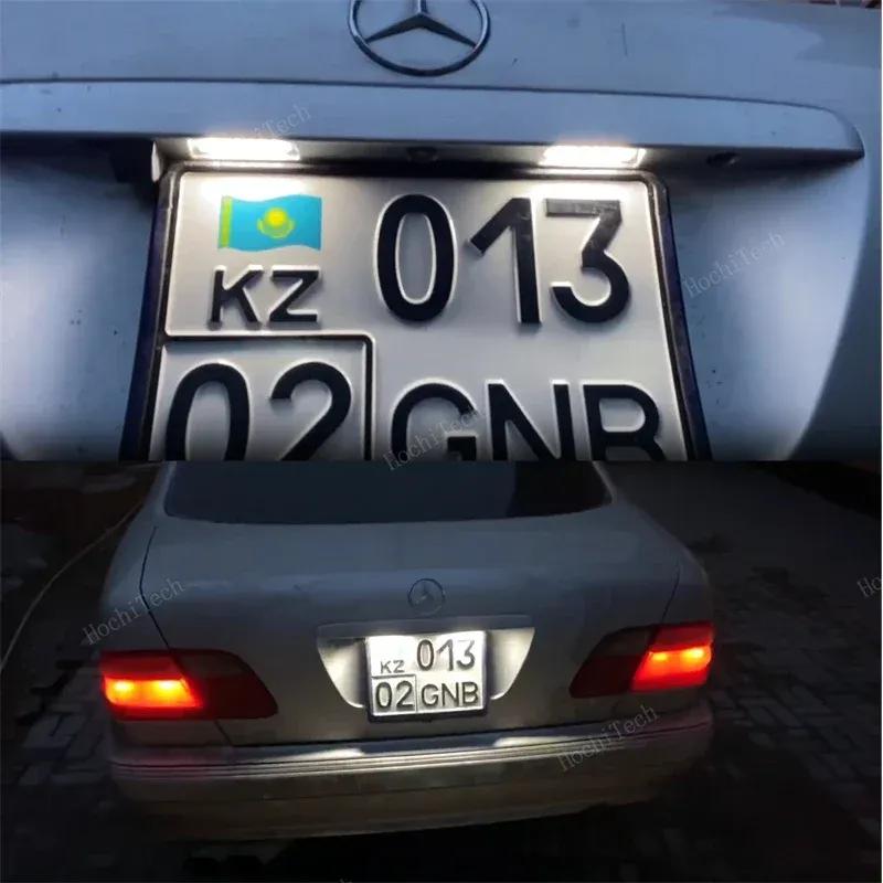 2Pcs Canbus LED License Plate Light For Mercedes Benz E C Class W210 W202 4D AMG White Car-Styling Number Lamp 12V