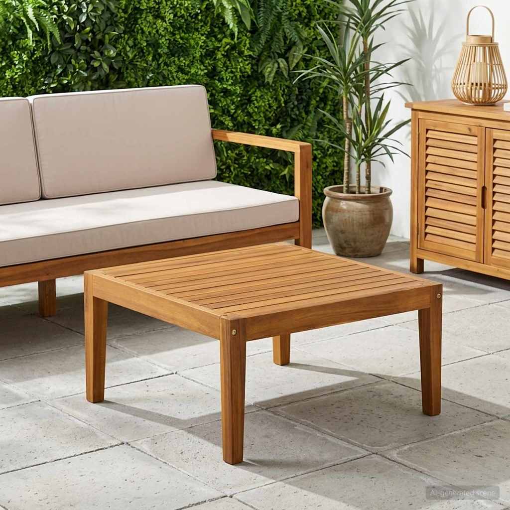 Solid Acacia Wood Table Natural 60 x 60 x 30 cm