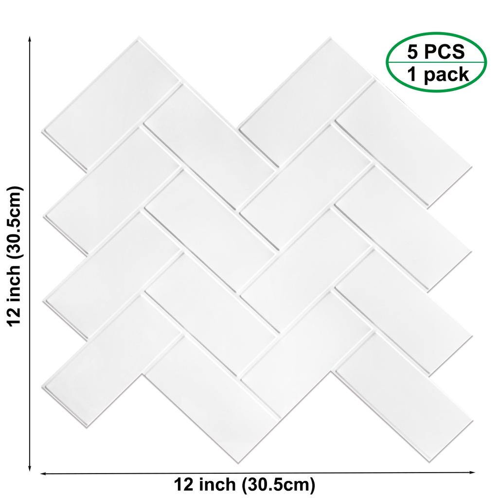 10 Blatt Abziehen und Aufkleben 3D Wandfliesen Aufkleber Wasserdichte Vinyl Tapete Küchenrückwand DIY Wandfliesen für Heimdekoration