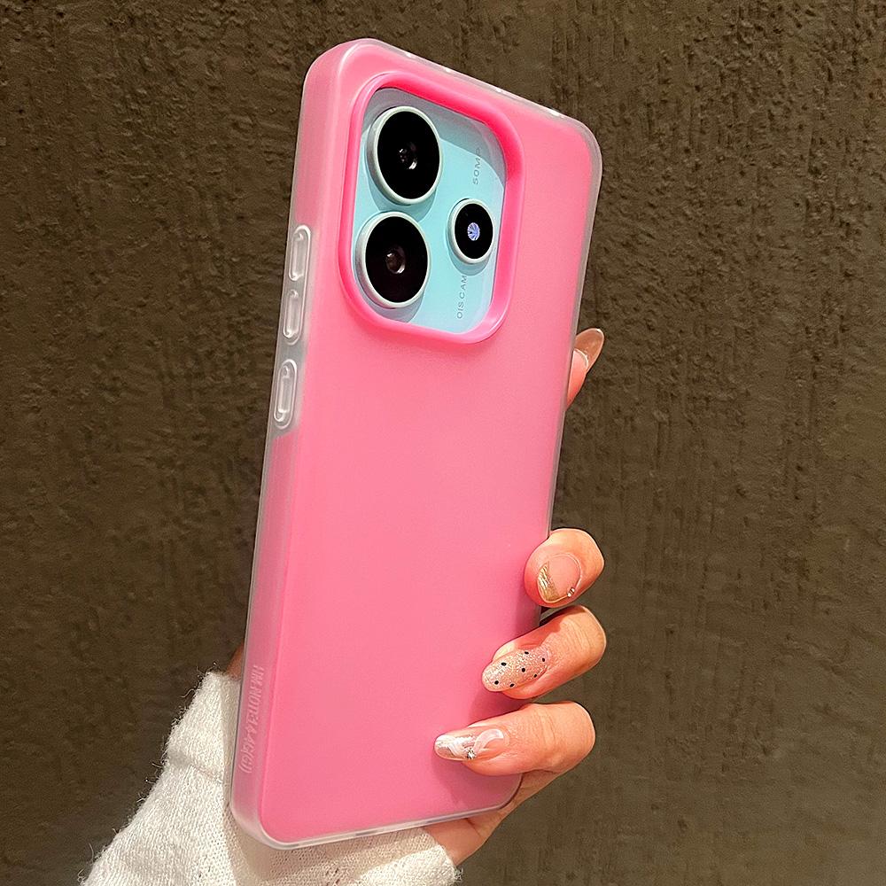 Мягкий Матовый Конфетный Матовый Силиконовый Чехол для Телефона для Xiaomi Redmi Note 15 14 13 12 11 10 Pro Plus 5G 12S 14C 13C 4G Ударопрочный Чехол Redmi Note 12 Pro 5G розы красного