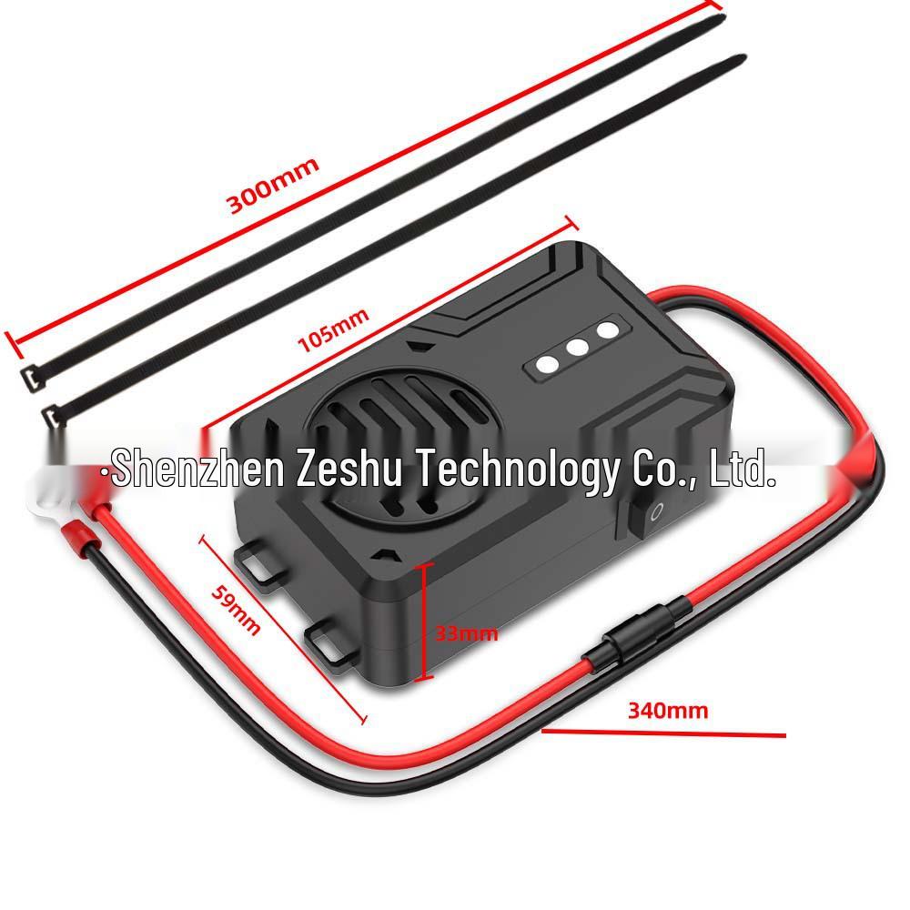 Ultrasonic Car Rodent Repeller: Engine Compartment Mouse Deterrent чёрный