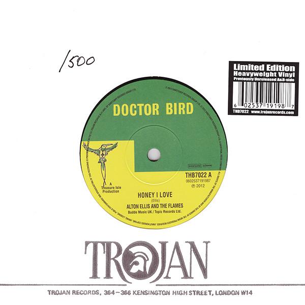 

7inch Record ALTON ELLIS THE FLAMES Honey I Love Dont Trouble People THB7022 Trojan Records 2012 UK Reggae Ska Dub Used
