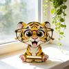 Cute Wooden Animal Glasses Holder, Cartoon Duck Dog Cow Sunglasses Display Stand, Desktop Eyeglass Holder Rack for Home Office Desk Decor
