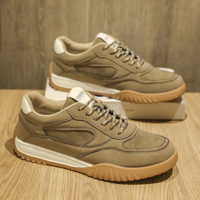 Light luxury shoes new autumn retro sports casual running board shoes leather thick-soled Forrest Gump shoes
