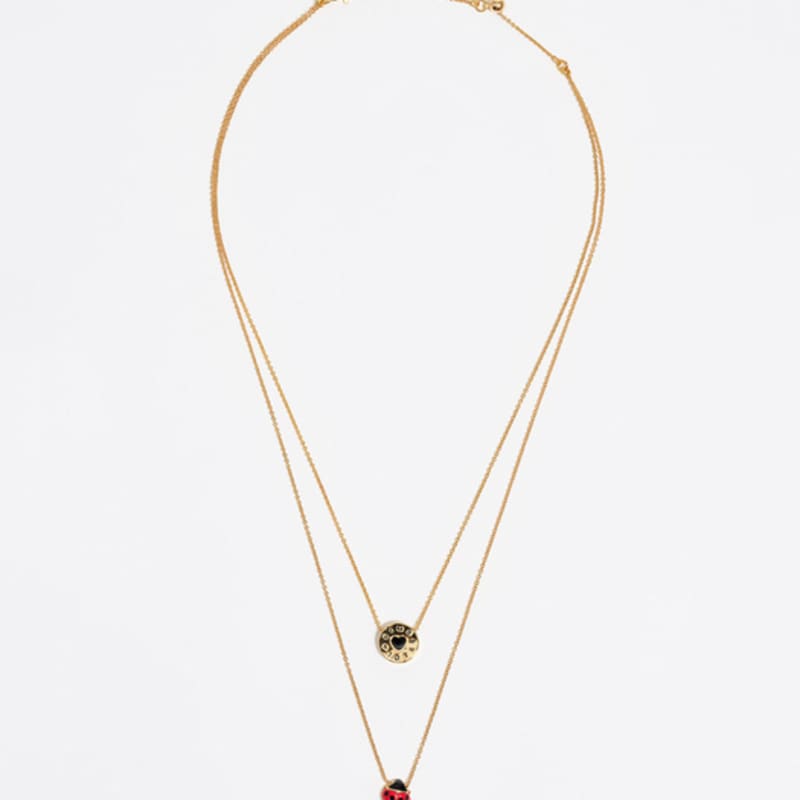 

BIMBA Y LOLA [25FW] BIMBA Y LOLA Ladybug & Logo Double Layer Necklace B256AIU017RDF Red_FREE