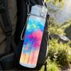 1PC Rainbow Tie Dye Cloud Abstract Print 750ml Color Plastic Sports Water Bottle Leakproof Flip Straw Lid Suitable for Sports Office Home Use
