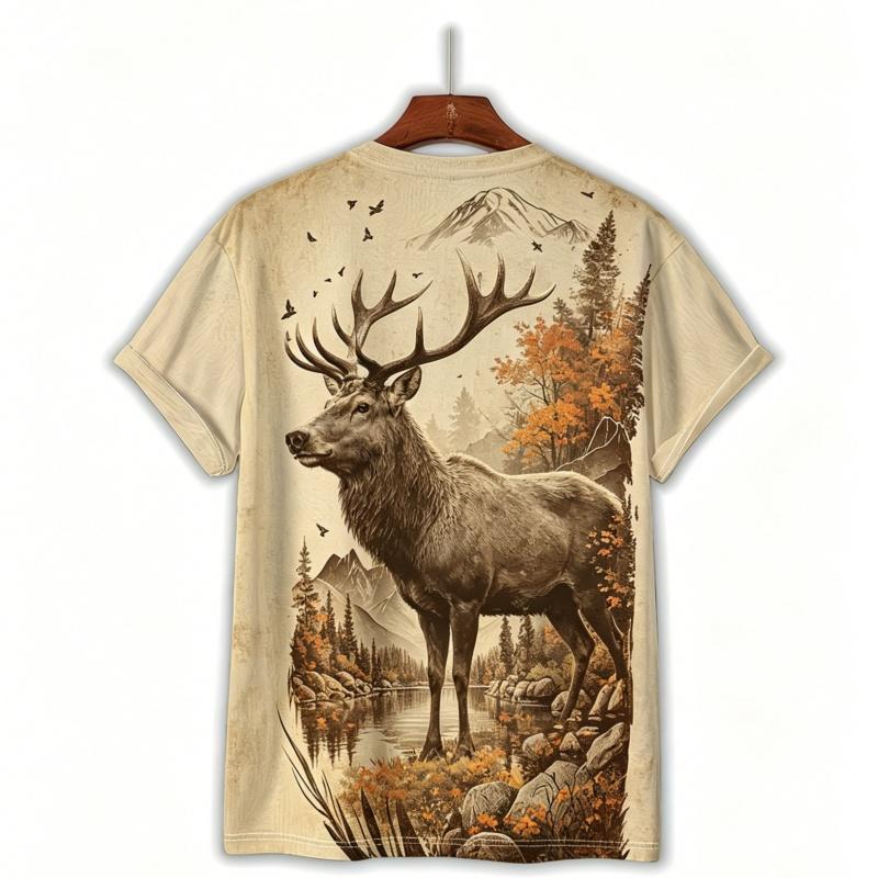 T-shirt à col rond et manches courtes, tissu confortable et respirant, style décontracté et sportif