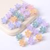 2.5cm Frangipani Grid Print Hair Claw Clip for Kids