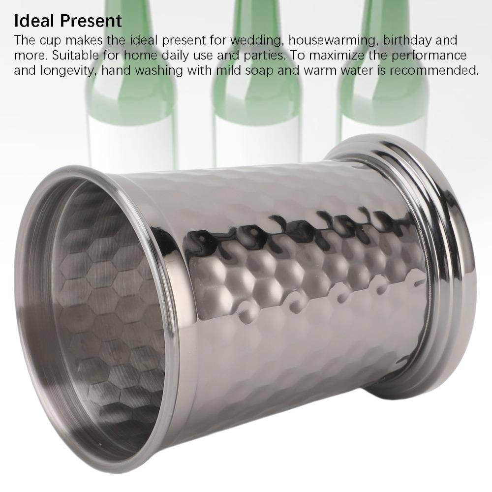 304 Stainless Steel Cocktail Glass 400ml Beverage Cup Durable Drinking Glass  Wedding