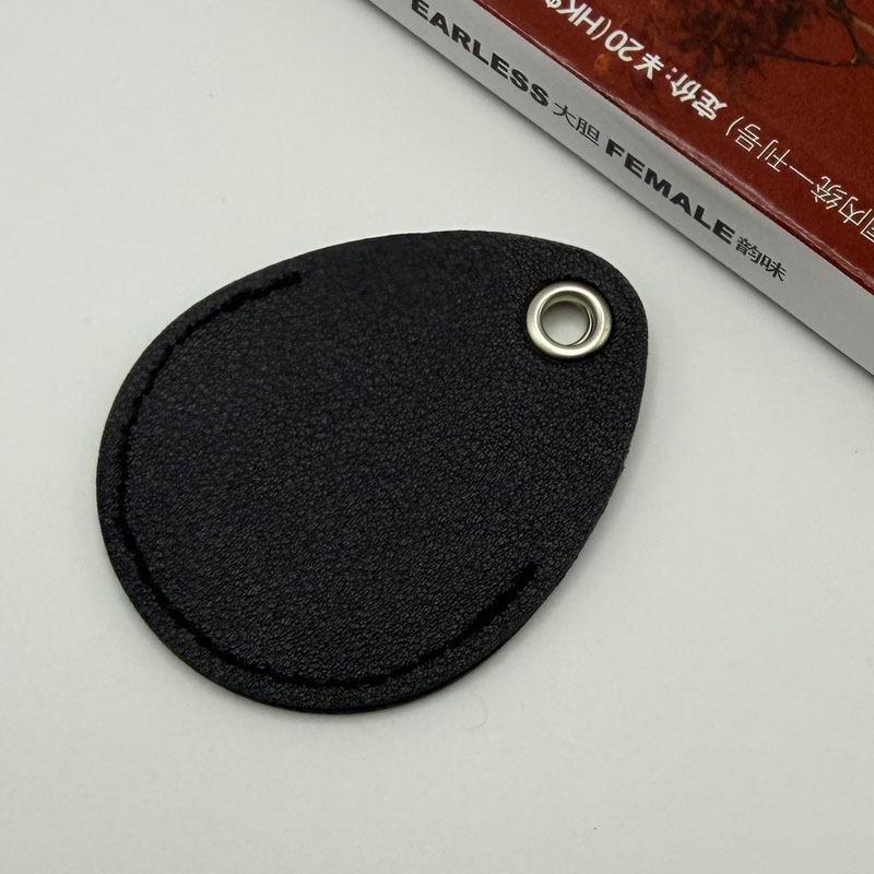 Teardrop PU Leather Access Card Holder Keychain Cover