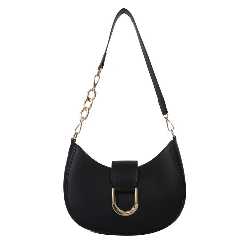 Trendy Minimalist Solid Color Shoulder Bag For Women Fashionable Pu Material Small Size Suitable For Daily Outfits