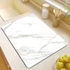 VIKAMA Marble Kitchen Drainage Mat Countertop Dish Drying Pad Quick-Dry Water Absorbing Anti-Slip Table Pad Kitchen Accessories