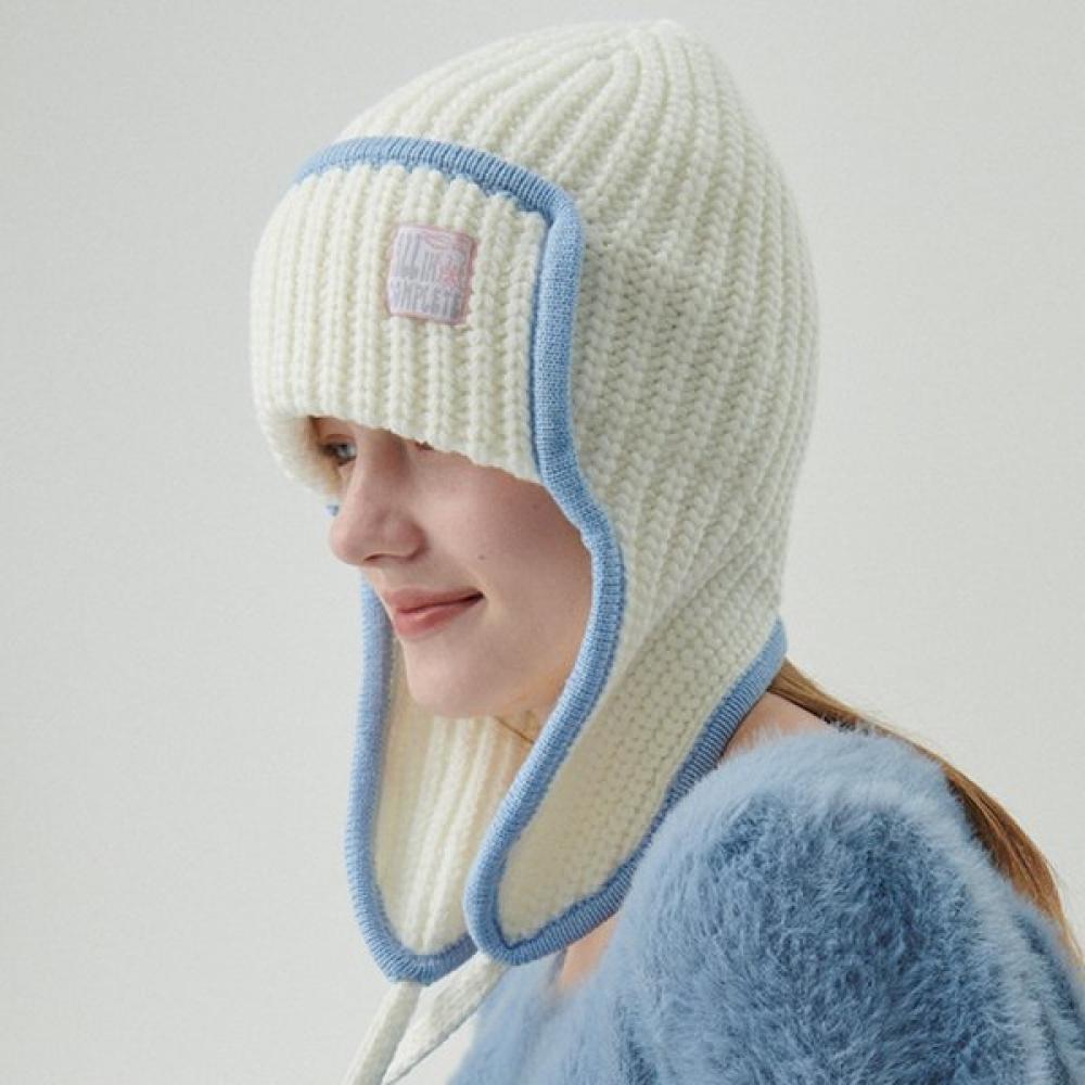 ALLINCOMPLETE Шапка с отворотом и ушками 4 цвета Cream (earflap)