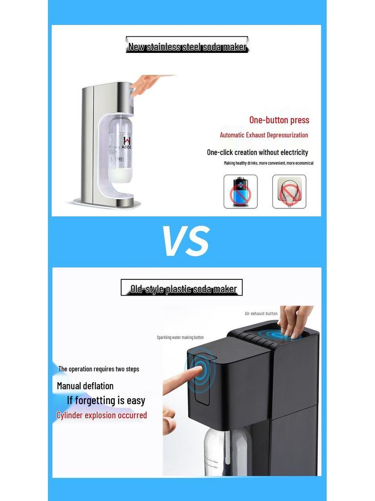 Nibu Soda Water Maker: Home & Commercial Beverage Carbonator for Soda, Bubbles, and Milk Tea.