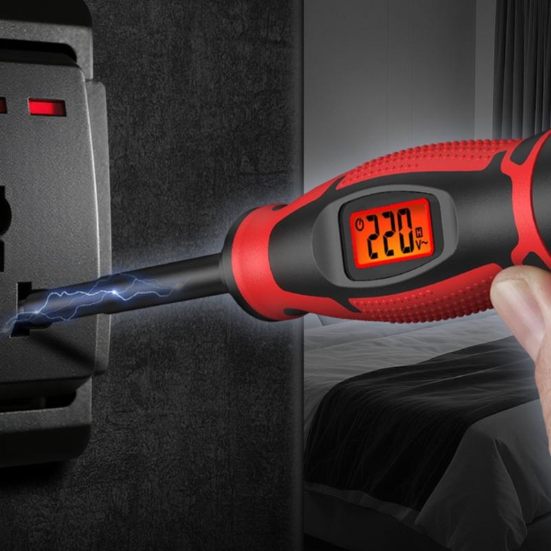 Double Purpose Screwdriver And Handheld Voltage Detector With Auto Shut Off Feature Suitable For Safe Electrical Testing