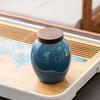 Ebony Lid Tea Caddy Minimalist Ceramic Sealed Storage Jar Portable Coffee Beans Candy Jar Household Food Storage Container Gifts