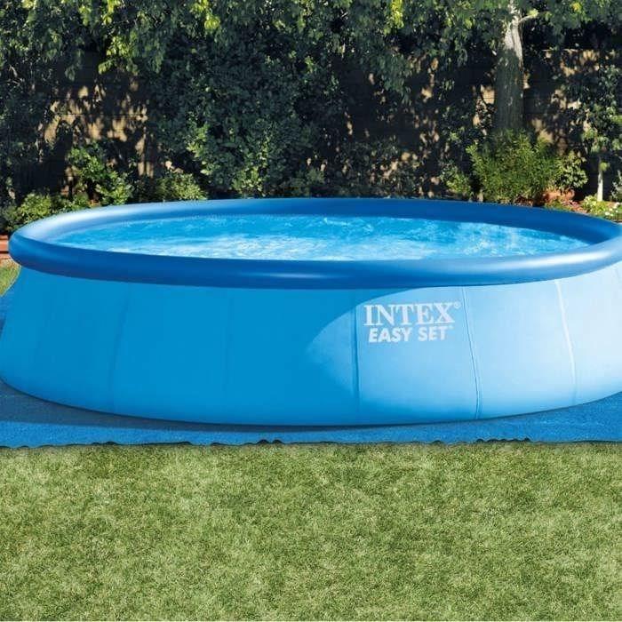 Tapis De Sol Pour Piscine Autoportante INTEX - 472 X 472 Cm - Épaisseur 0,13 Mm - Bleu