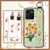 Lanyard Flower Phone Case For Nokia HMD Skyline Kickstand Back Cover Ring Fashion Design Wrist Strap Waterproof Silicone