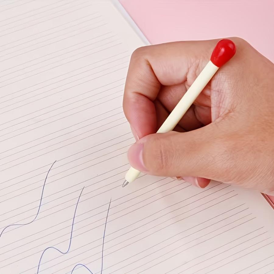 Multiple-pack Creative Cute Matchstick Ballpoint Pens, Mini Matchstick-style Ballpoint Pens
