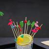 100pcs Creative Disposable Fruit Stick Art Bamboo Stick Fruit Skewer Cocktail Burger Garnish Stick Drink Stirring Stick