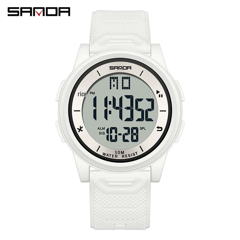 Sanda Waterproof Multifunction Electronic Watch for Teens - Trendy Unisex Design with Alarm