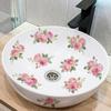 Floral Bathroom Sink Stickers Removable Self-Adhesive Waterproof Bathroom Toilet Decorative Sticker Bathtub Sticker Home Decor