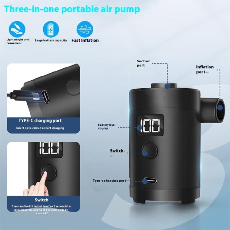 Lightweight Camping Air Compressor Compact Size Digital Power Display Rapid Inflation for Outdoor Adventure necessary