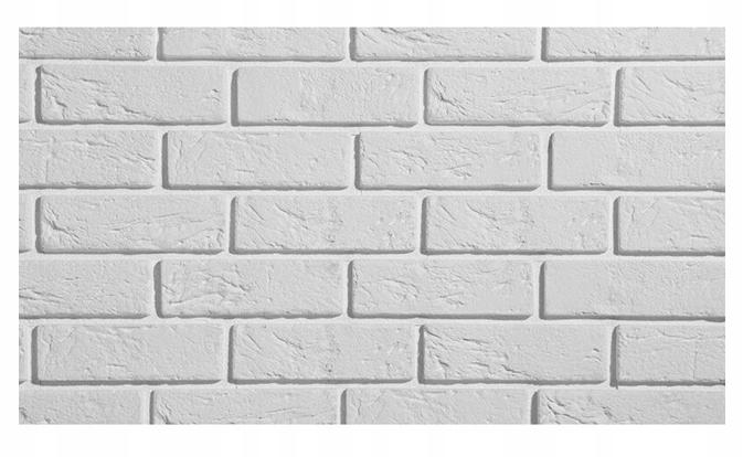 Płytka gipsowa z fugą ścienna  22,2x7,4cm 0,49 m² Biała cegła dekoracyjna do wnętrz