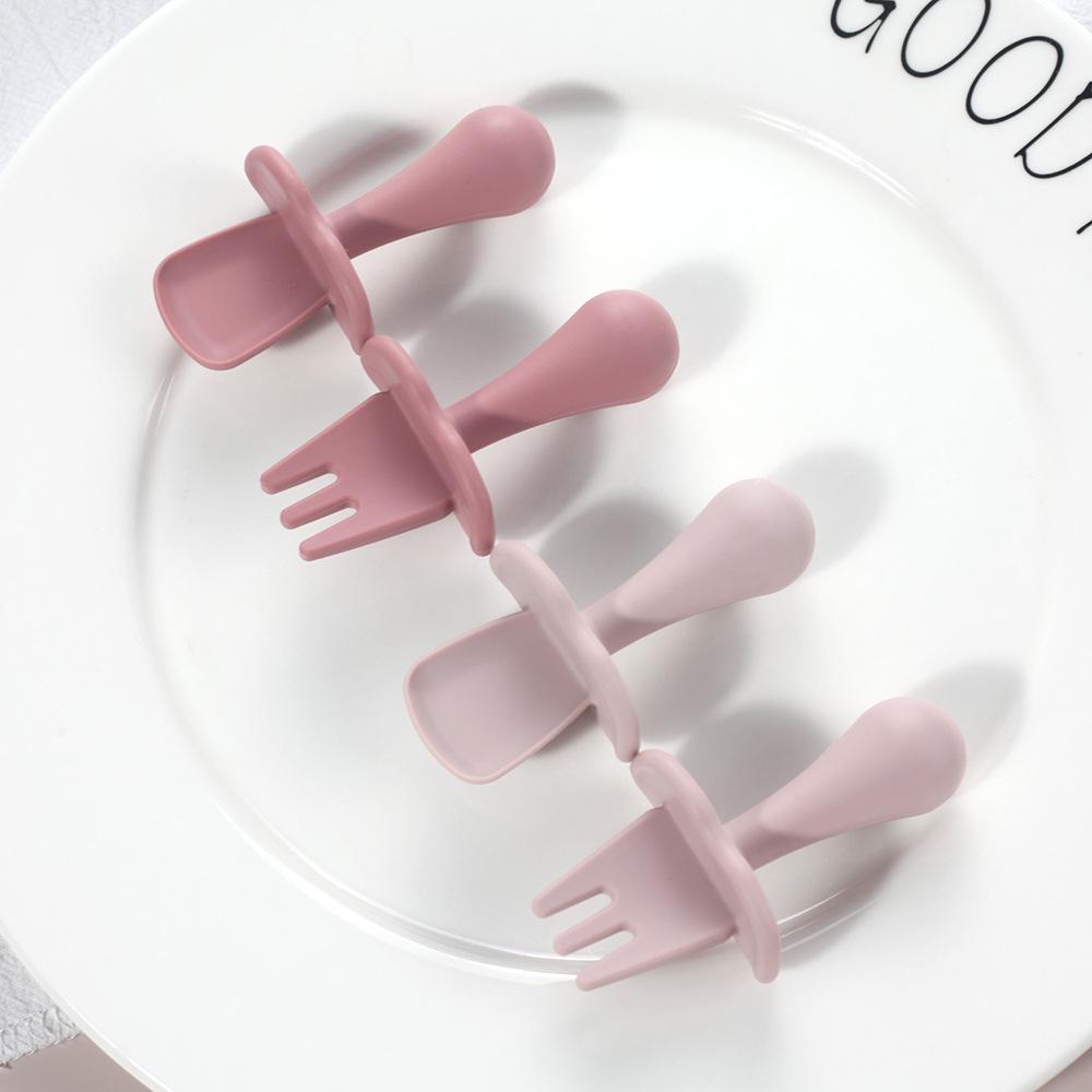 Silicone Baby Feeding Spoon Set - Soft-Head Training Spoons for Infants