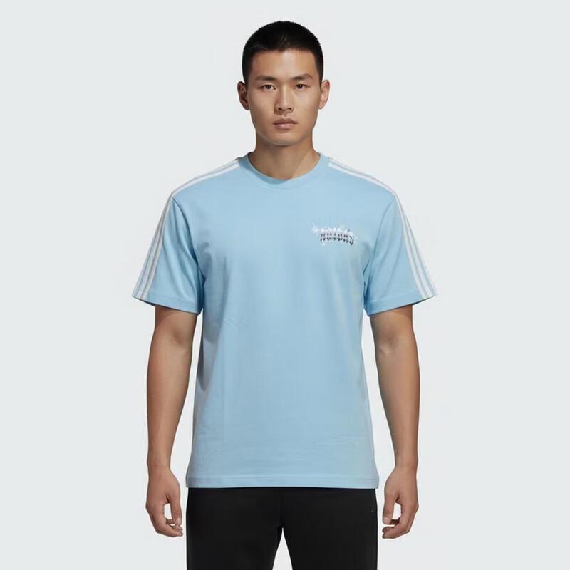 Adidas KT6376 Unisex Sport Casual Short Sleeve T-Shirt A/S синий