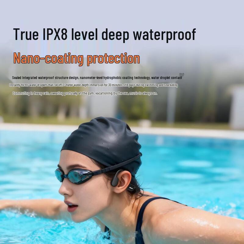 Newmine IPX8 Waterproof Bone Conduction Sports Headphones