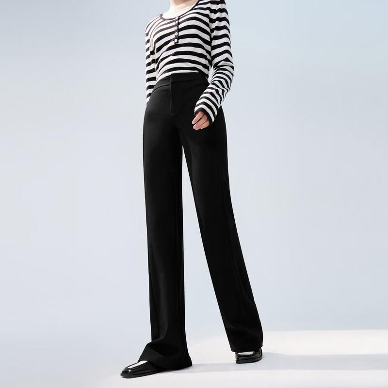 

Qiu Shui Yi Ren Women s High-Waist Slimming Flare Pants S