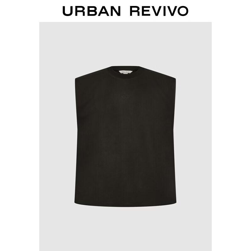 Men s Letter Embroidered Crew Neck Vest S