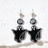 Cute Halloween Acrylic Bat Pumpkin Ghost Earrings for Women