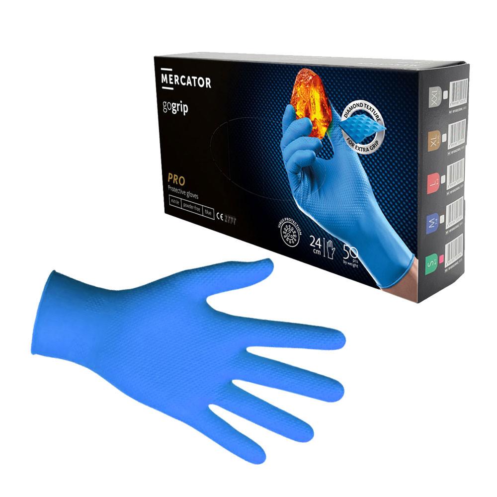 Nitrile Gloves Blue Mercator Gogrip 50 Pcs