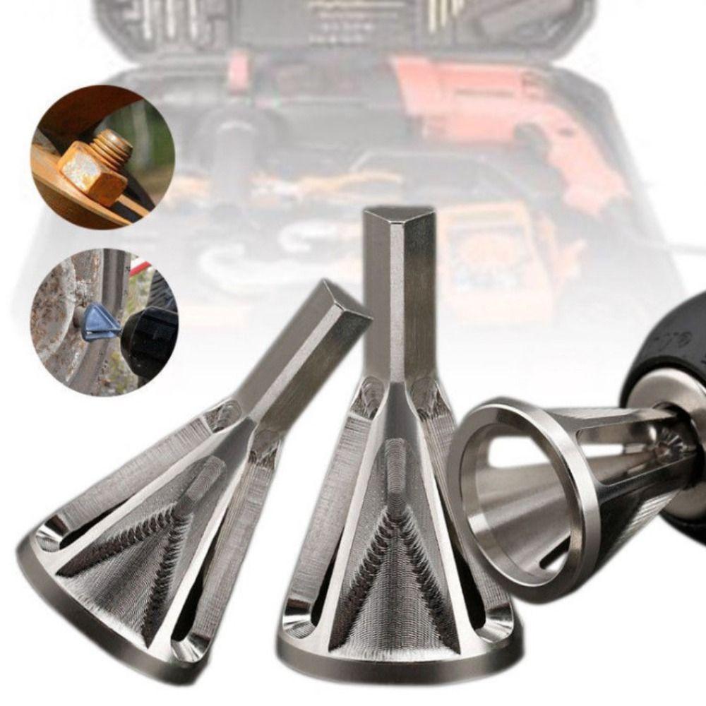 Triangular Shank External Chamfer Drill Bit Deburring Drill Bit Cutter  Repair Bolt