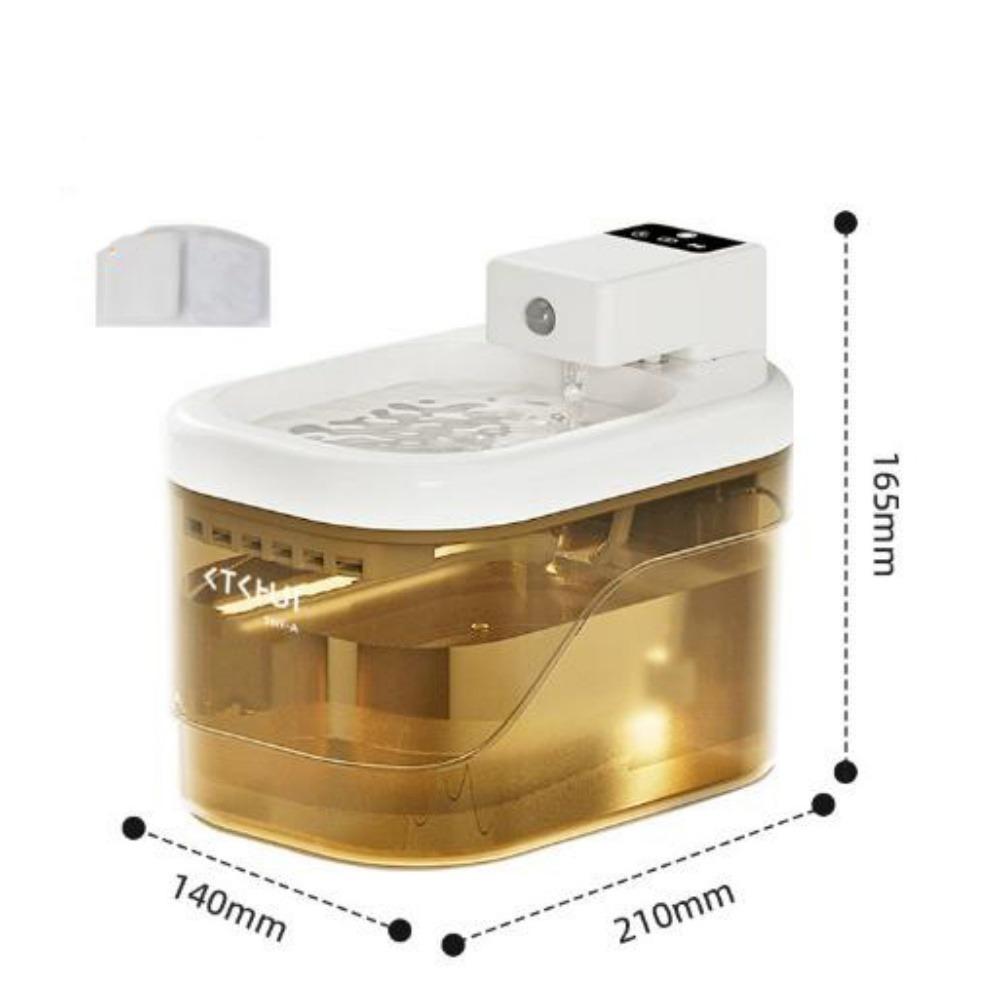 2500mA Ultra Quiet Cat Water Fountain 2L Circulating Flowing Water оранжевый