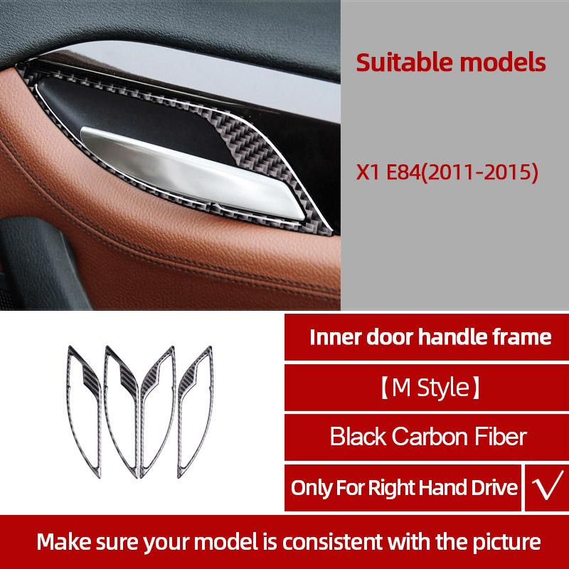 For BMW X1 E84 2011-2015 Carbon Fiber Center Console Gear CD Door Panel Trim Sticker Decoration Car Interior Tuning Accessories