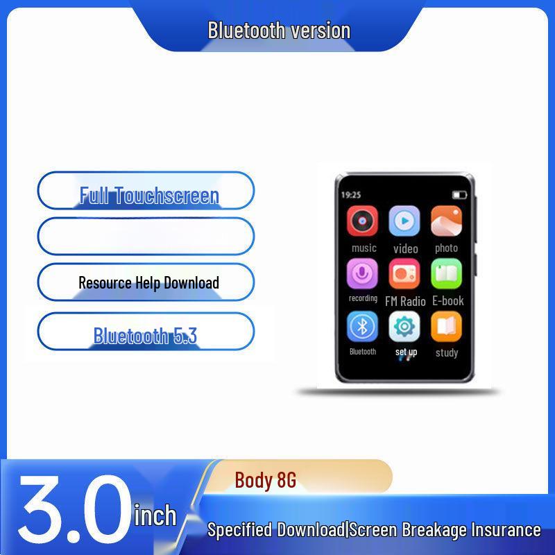 Player MP5 Ultra-Subțire cu Ecran Complet, WiFi și Bluetooth - Versiune Portabilă Compactă pentru Studenți