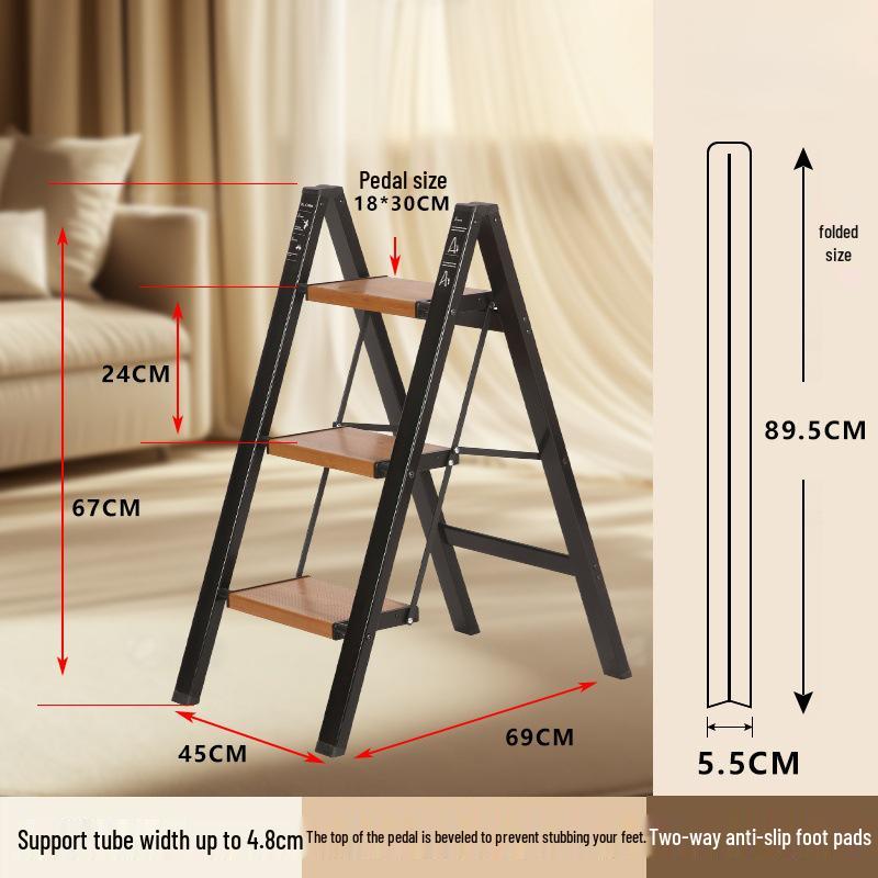 Multifunctional Aluminum Folding Step Ladder for Indoor/Outdoor Use