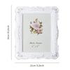 White Picture Frame Rose Embossed Embossed Frame Elegant Photo Frame  For Bedroom Office Desk