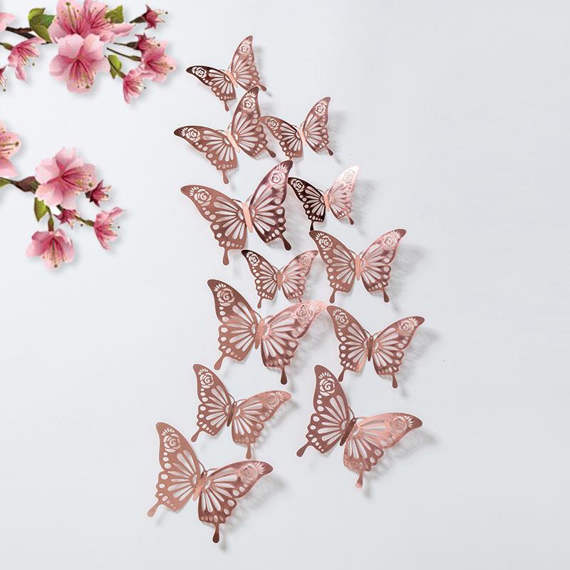 3D Butterfly Wall Stickers - High-End Single-Layer PVC Home Decoration Accessories